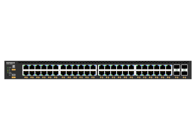 M4350-48G4XF (GSM4352) | 48x1G PoE+ (236W ベース、最大 1,440W